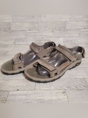 Men's Teva Hudson Brown Gray Trail Hiking Sport Sandals Shoes Size 10